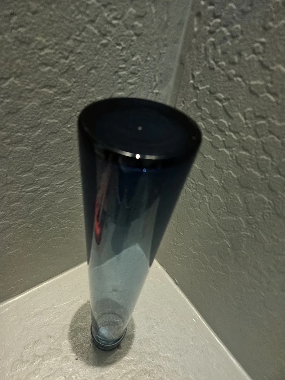 Tall MCM Dark Blue Glass Bud Vase 14.5
